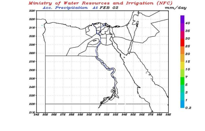 "الرى" تعلن سقوط أمطار خفيفة على السواحل الشمالية الغربية وسيناء الأربعاء