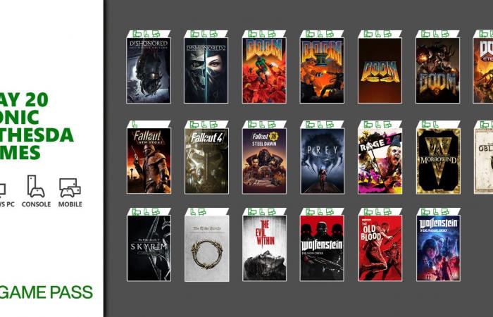 Xbox Game Pass يحصل على 20 لعبة من ألعاب Bethesda