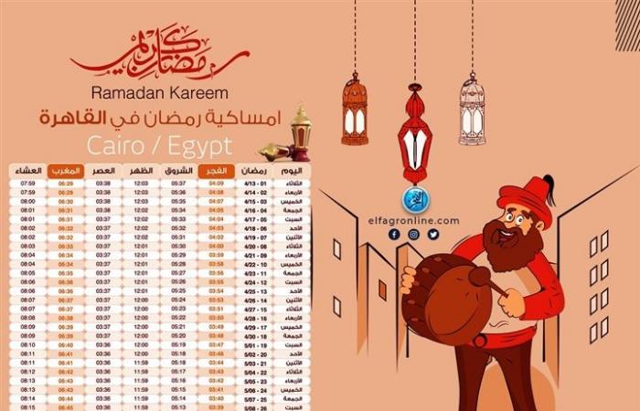 تعرف على امساكية شهر رمضان 2021 وعدد ساعات صيام اول يوم الشهر المُعظم 1442 وموعد الافطار والسحور