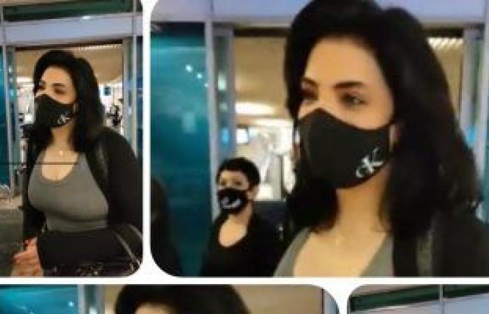 أول صورة لـ حورية فرغلى فى مطار القاهرة فور وصولها بعد إنهاء عملياتها