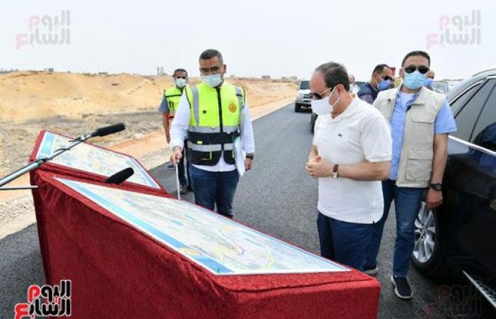 الرئيس السيسي يطمئن على سير العمل فى عدد من الطرق والمحاور بالقاهرة الكبرى