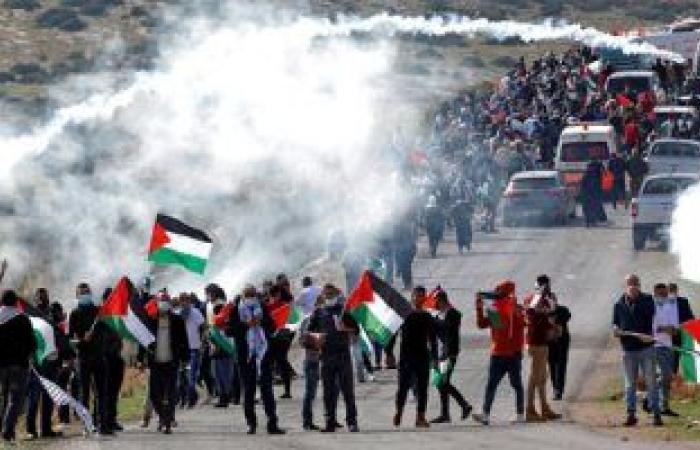 مواجهات بين الفلسطينيين والاحتلال في مناطق متفرقة في الضفة الغربية