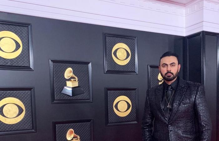 محمد كريم من على ريد كاربت حفل توزيع جوائز الـ Grammy فى دورته الـ65