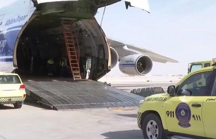 شحن معدات فريق الإنقاذ السعودي لدعم منكوبي تركيا