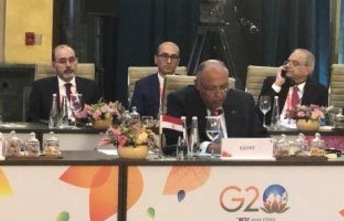 وزير الخارجية يستعرض رؤية مصر فى مكافحة الإرهاب علي هامش اجتماعات G20