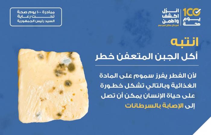 وزارة الصحة توجه رسالة هامة للجمهور حول أكل الجبن المتعفن.. تفاصيل