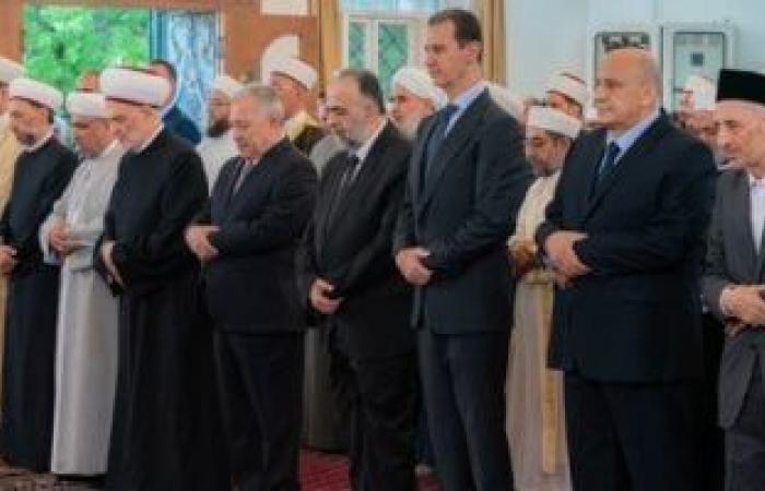 الرئيس السورى يؤدى صلاة عيد الأضحى المبارك فى رحاب جامع الروضة بدمشق