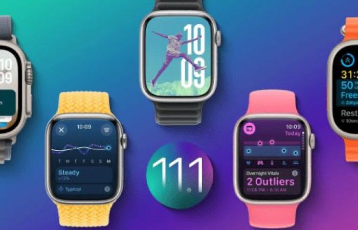 ابل تطلق تحديث watchOS 11.1 لمستخدمي ساعات Apple Watch اليوم