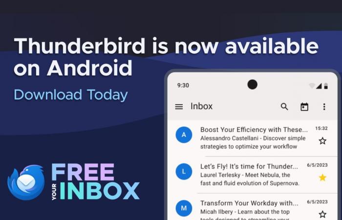 بعد سنوات طويلة.. موزيلا تطرح تطبيق البريد “ثندربيرد” لأجهزة أندرويد