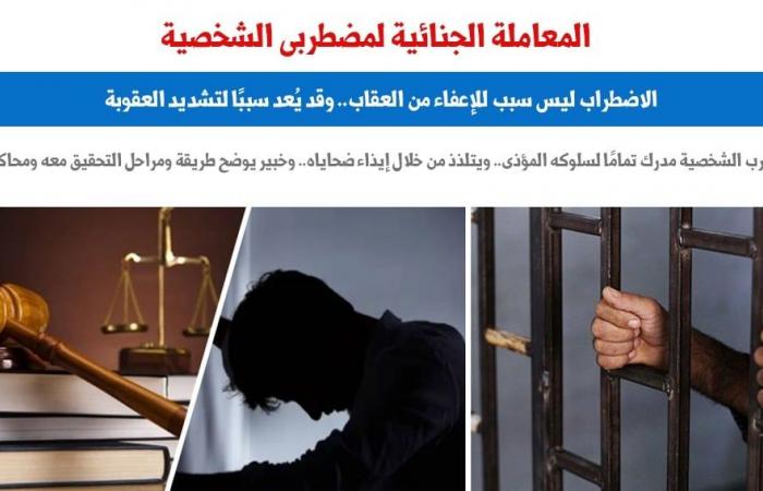 اضطراب الشخصية بين الإعفاء من العقاب وتشديده.. نقلا عن برلمانى