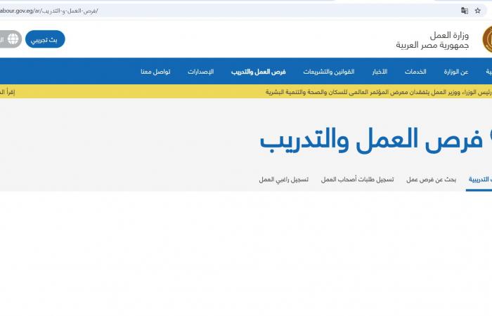 وزارة العمل تُطلق موقعها الإلكترونى الجديد "تجريبيا".. صور