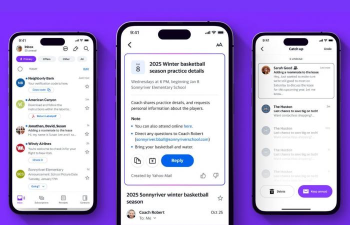 ياهو تطلق تطبيقًا جديدًا للبريد الإلكتروني مدعومًا بالذكاء الاصطناعي