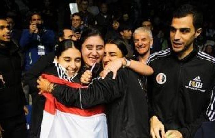 شاهد فرحة منتخب سيدات الاسكواش بعد الفوز على أمريكا والتتويج ببطولة العالم