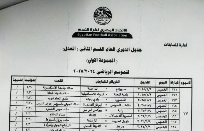 رسميا، إقامة دوري المحترفين خلال شهر رمضان تحت الأضواء الكاشفةالأربعاء 18/ديسمبر/2024 - 10:20 م
أعلن اتحاد الكرة اليوم الأربعاء جدول مباريات دوري المحترفين بعد أجراء تعديلات علي مواعيد مباريات المسابقة .