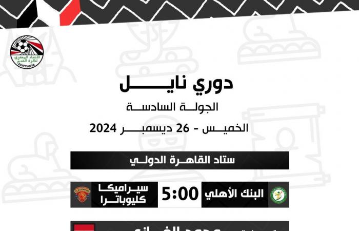 الدوري المصري، سيراميكا يسعى للثأر من البنك الأهلي بعد خماسية كأس الرابطةالخميس 26/ديسمبر/2024 - 10:08 ص
الدوري المصري ، يستضيف البنك الأهلى بقيادة طارق مصطفى نظيره سيراميكا كليوباترا اليوم الخميس في الخامسة مساءً باستاد القاهرة ضمن الجولة الساسة من بطولة الدوري المصري.