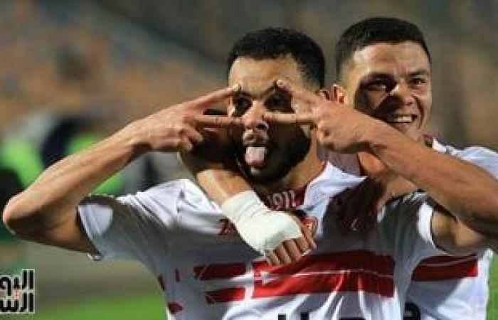 دونجا يضيف الهدف الثانى للزمالك فى شباك الاتحاد السكندرى.. صور