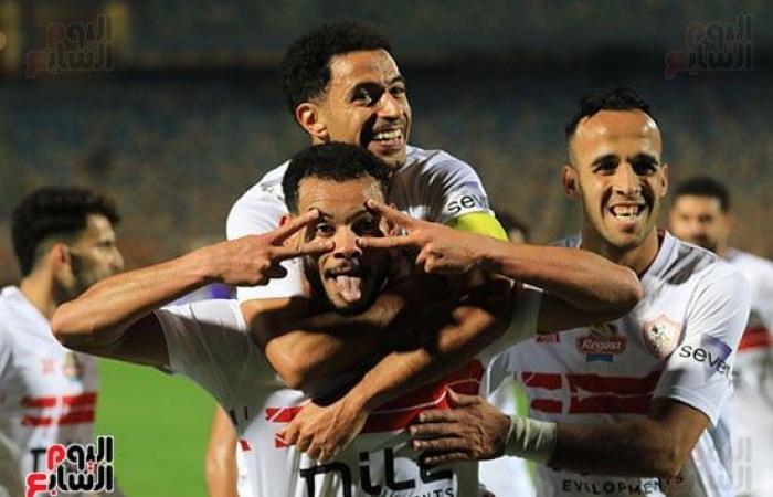 دونجا يضيف الهدف الثانى للزمالك فى شباك الاتحاد السكندرى.. صور