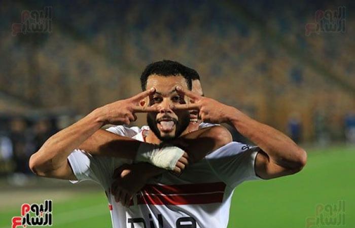 دونجا يضيف الهدف الثانى للزمالك فى شباك الاتحاد السكندرى.. صور