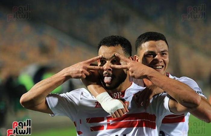 دونجا يضيف الهدف الثانى للزمالك فى شباك الاتحاد السكندرى.. صور