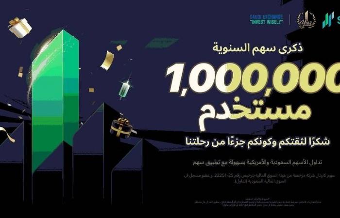 تطبيق «سهم» يتجاوز حاجز المليون مستخدم في عام واحد فقط مرتقياً بتجربة التداول من خلال الابتكار