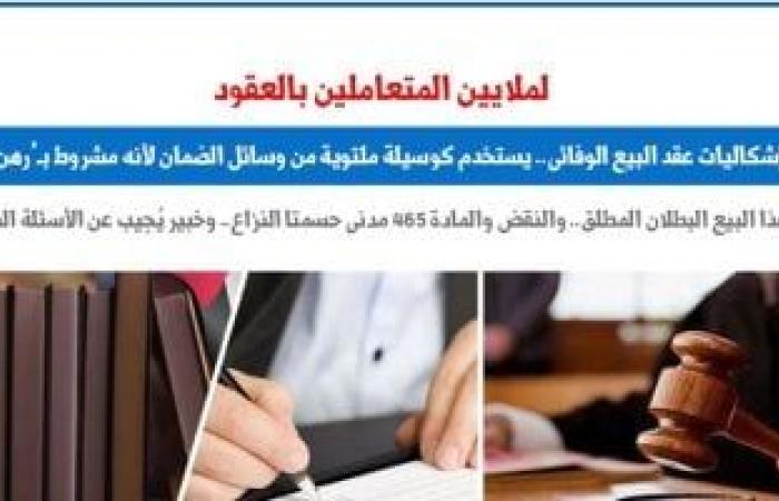 عقد البيع الوفائى.. وسيلة ملتوية من وسائل الضمان لأنه مشروط بـ"رهن".. برلمانى