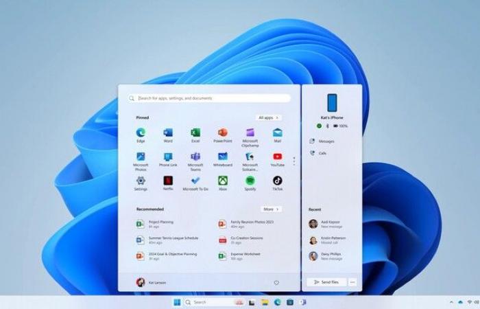 Windows 11 يدمج هاتف آيفون في قائمة ابدأ لنقل الملفات والرسائل والمزيد