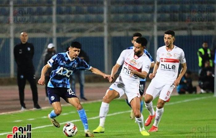 مصطفى فتحى يسجل الهدف الثاني لبيراميدز أمام الزمالك في الدقيقة 65.. صور