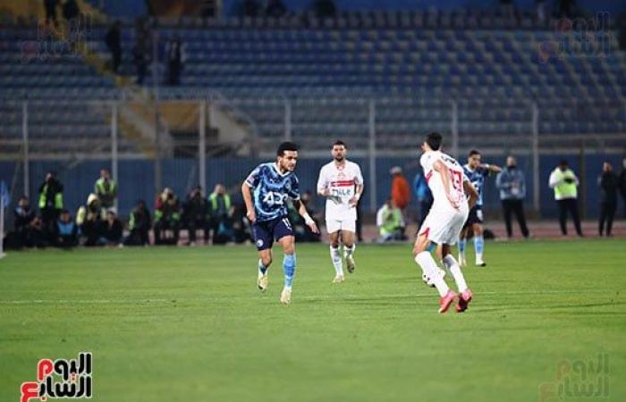 مصطفى فتحى يسجل الهدف الثاني لبيراميدز أمام الزمالك في الدقيقة 65.. صور