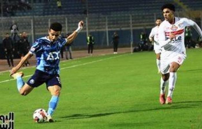 مصطفى فتحى يسجل الهدف الثاني لبيراميدز أمام الزمالك في الدقيقة 65.. صور