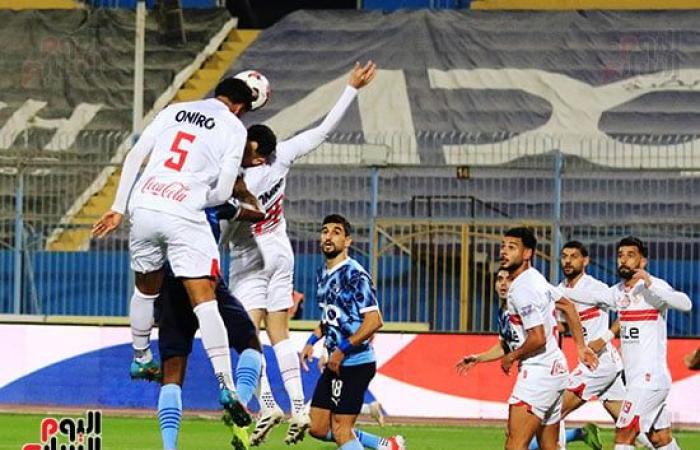 مصطفى فتحى يسجل الهدف الثاني لبيراميدز أمام الزمالك في الدقيقة 65.. صور