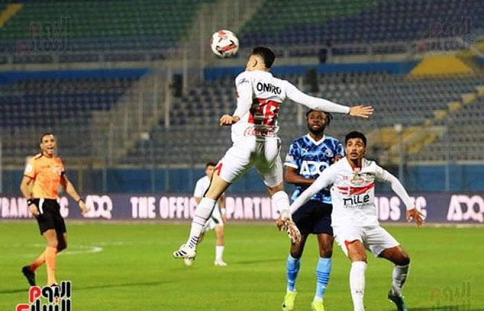 مصطفى فتحى يسجل الهدف الثاني لبيراميدز أمام الزمالك في الدقيقة 65.. صور