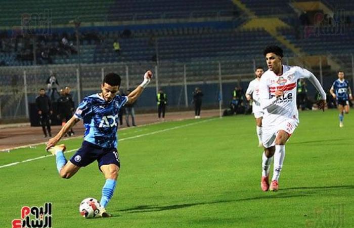 مصطفى فتحى يسجل الهدف الثاني لبيراميدز أمام الزمالك في الدقيقة 65.. صور