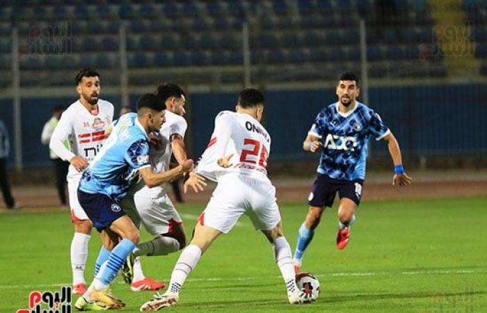 مصطفى فتحى يسجل الهدف الثاني لبيراميدز أمام الزمالك في الدقيقة 65.. صور