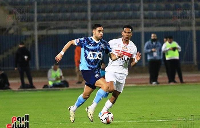 مصطفى فتحى يسجل الهدف الثاني لبيراميدز أمام الزمالك في الدقيقة 65.. صور