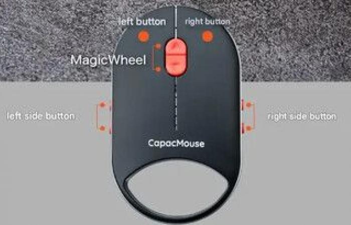 Capacmouse Pro أول فأرة لاسلكية بحجم الكف دون عجلة تمرير