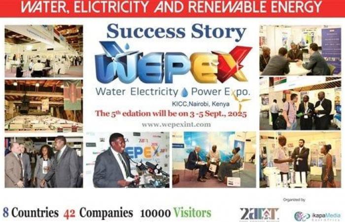 12 دولة تشارك في معرض WEPEX الدولي للكهرباء والمياه والطاقة المتجددة بكينياالأربعاء 12/فبراير/2025 - 10:08 ص
تستعد العاصمة الكينية نيروبي لاستضافة الدورة الخامسة من معرض WEPEX الدولي للطاقة المتجددة والمياه والكهرباء