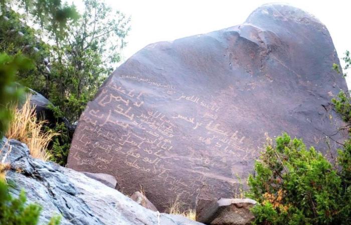 «عالقة ومقمور».. خلّدت خطوط الصحابة على هضبة