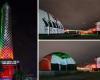 إضاءة برج القاهرة ومكتبة الإسكندرية بألوان علم الإمارات احتفاء بالعيد الوطنى